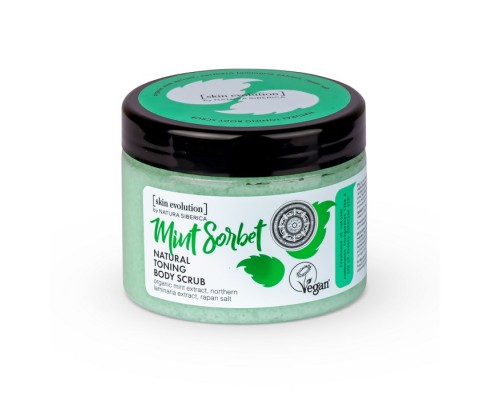 Scrub corpo tonificante naturale Sorbetto di Menta Skin Evolution Natura Siberica