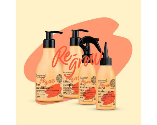 Peeling per cuoio capelluto pre-shampoo naturale Re-Grow per rinforzare e stimolare la crescita Hair Evolution Natura Siberica