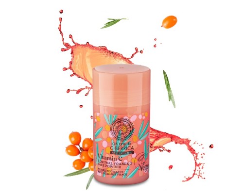 Polvere detergente viso rinnovatrice alla vitamina C Oblepikha C-Berrica Natura Siberica