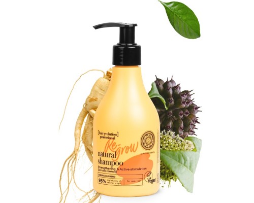 Shampoo naturale Re-Grow per rinforzare e stimolare la crescita Hair Evolution Natura Siberica