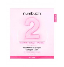 Maschera monouso notte al collagene e PDRN rosa No.2 Numbuzin
