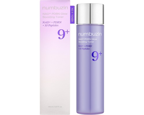 Toner illuminante PDRN NAD+ Boosting No.9 Numbuzin 
