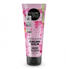Crema-balsamo mani e unghie alla ciliegia e loto Organic Shop