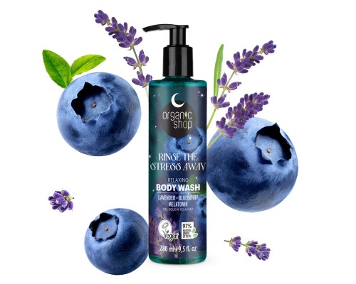 Detergente corpo rilassante Sciacqua via lo stress Organic Shop 