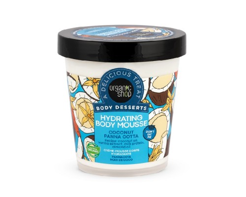 Mousse corpo idratante Panna Cotta al Cocco Body Desserts Organic Shop