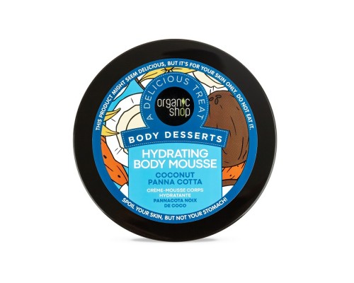 Mousse corpo idratante Panna Cotta al Cocco Body Desserts Organic Shop