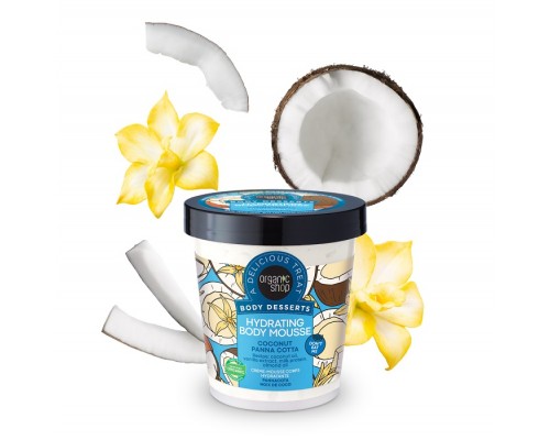 Mousse corpo idratante Panna Cotta al Cocco Body Desserts Organic Shop