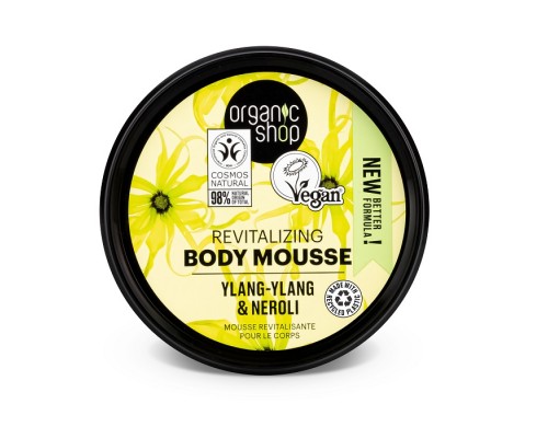 Mousse corpo rivitalizzante con neroli e ylang-ylang Organic Shop