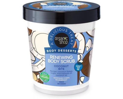 Scrub corpo rinnovante Morso di Cocco Body Desserts Organic Shop