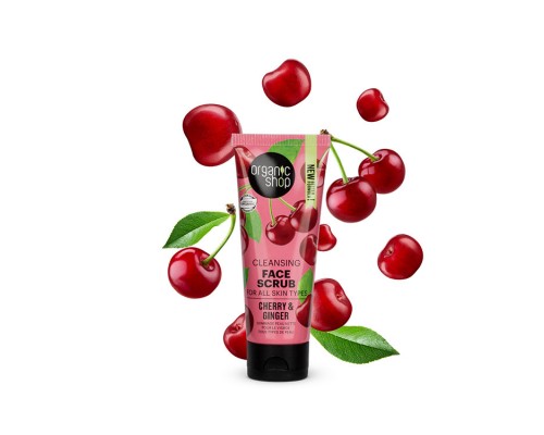 Scrub viso detergente alla ciliegia e zenzero Organic Shop