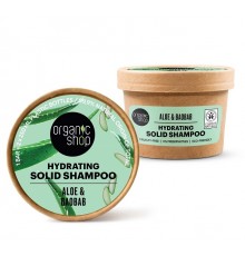 Shampoo solido idratante all'Aloe & Baobab Organic Shop