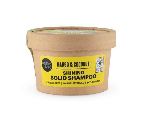 Shampoo solido per la lucentezza dei capelli Mango & Cocco Organic Shop