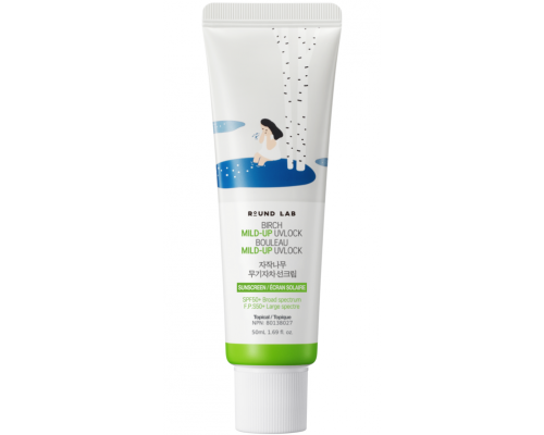 Protezione solare idratante Mild-Up Birch Juice SPF50+ PA++++ Round Lab