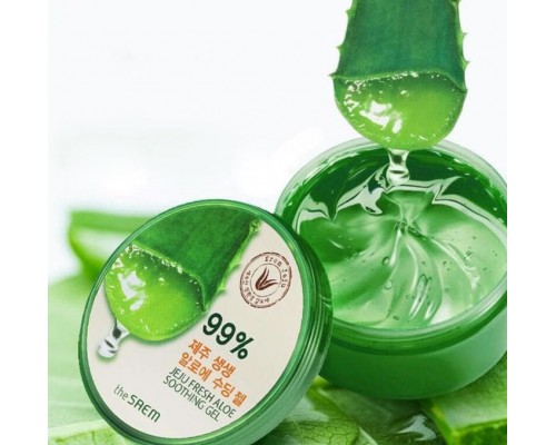 Gel lenitivo al 99% di aloe fresco Jeju vasetto The Saem