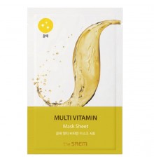 Maschera in tessuto multivitaminica per luminosità della pelle Soluzione Bio The Saem