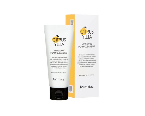 Schiuma detergente rivitalizzante Citrus Yuja FarmStay
