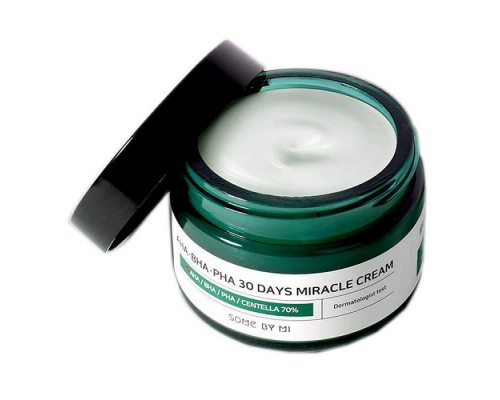 Crema agli acidi AHA BHA PHA e centella 60 g 30 Days Miracle Some By Mi