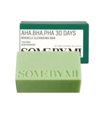 Sapone detergente agli acidi AHA, BHA e PHA contro acne 106 g 30 Days Miracle Some By Mi