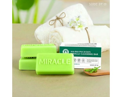 Sapone detergente agli acidi AHA, BHA e PHA contro acne 30 g 30 Days Miracle Some By Mi