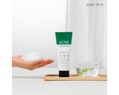 Schiuma detergente per la pelle acneica agli acidi AHA BHA PHA 30 Days Miracle Some By Mi