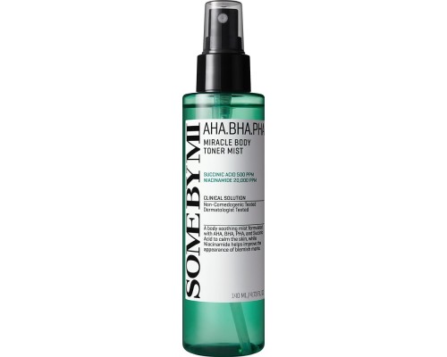 Toner in mist corpo agli acidi AHA, BHA e PHA contro acne 30 Days Miracle Some By Mi
