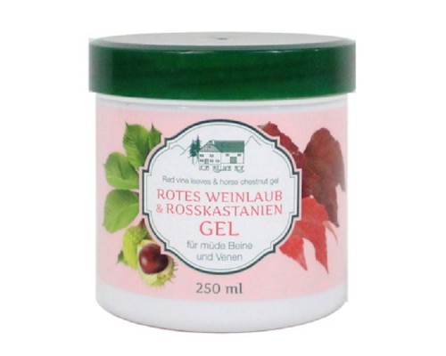 Gel alle foglie di vite rosse e ippocastano 250 ml Vom Pullach Hof