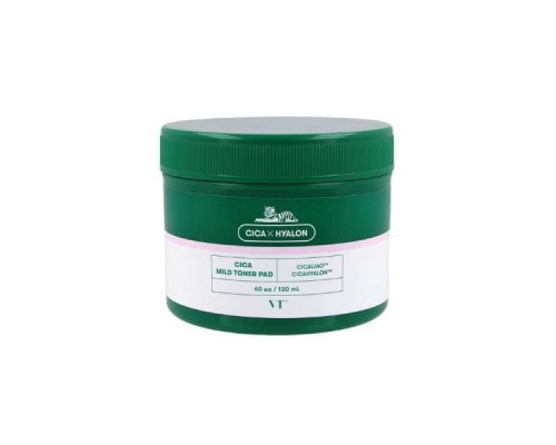 Dischetti toner delicati alla centella asiatica VT Cosmetics