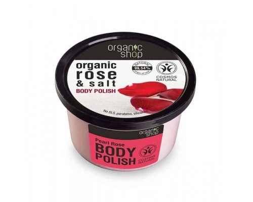 Scrub levigante corpo perla & rosa Organic Shop