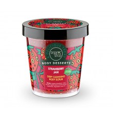 Scrub corpo per la pulizia profonda Marmellata di fragole Organic Shop
