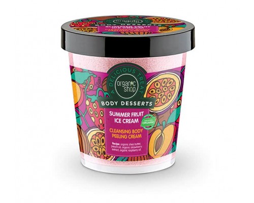 Crema peeling detergente corpo Gelato di frutta estiva Body Desserts Organic Shop