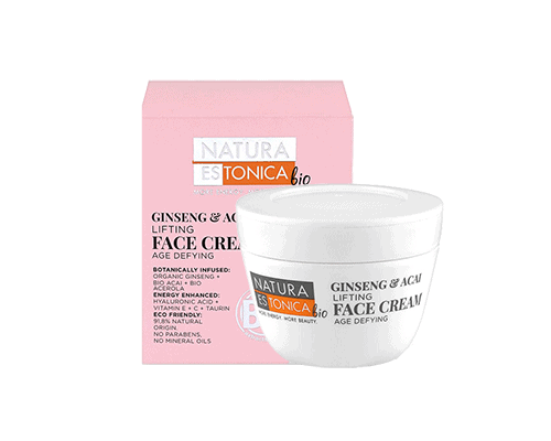 Crema viso lifting al ginseng e acai Natura Estonica
