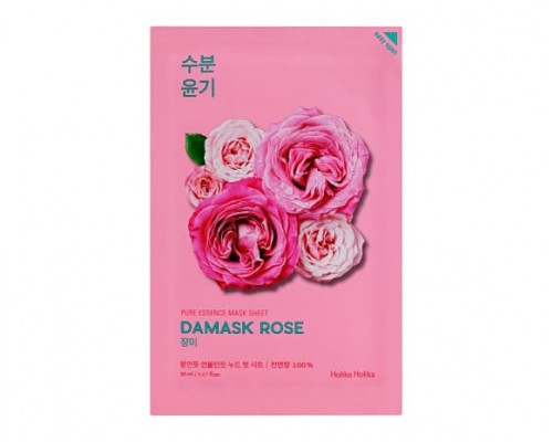 Maschera viso in tessuto alla rosa damascena Pure Essence Holika Holika