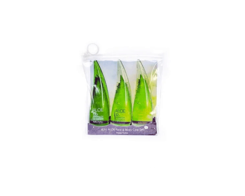 Set mini per la cura del viso e del corpo all'aloe di Jeju Holika Holika