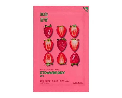 Maschera viso in tessuto alla fragola Pure Essence Holika Holika