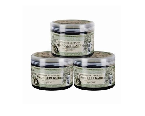 Set sapone siberiano nero di Agafia 3 pz.