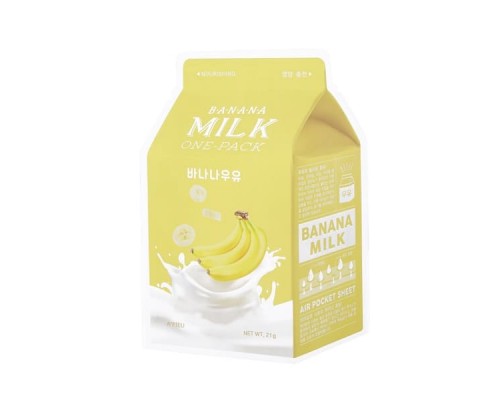 Maschera monouso alla banana e latte A’pieu