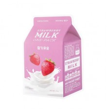 Maschera monouso alla fragola e latte A’pieu 
