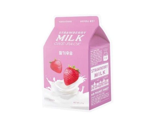 Maschera monouso alla fragola e latte A’pieu 