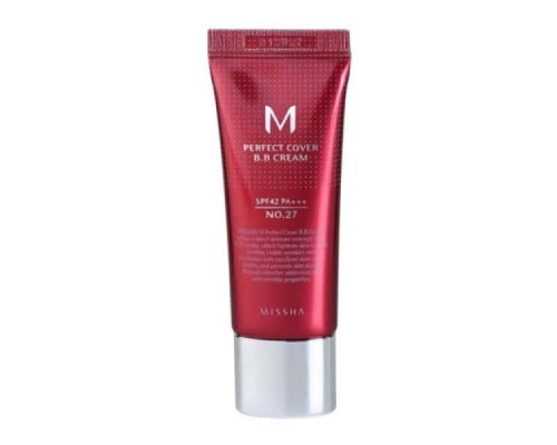 BB Crema No.27 (Honey Beige) 20 ml Perfect Cover M Missha