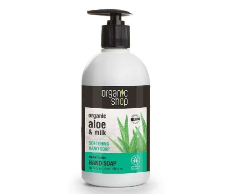 Sapone liquido ammorbidente all'aloe e latte Organic Shop