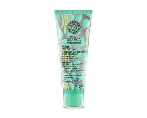 Maschera in gel per il viso calmante e ristrutturante Polar White Birch Bereza Siberica