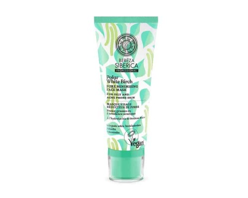 Maschera viso minimizzante pori Polar White Birch Bereza Siberica